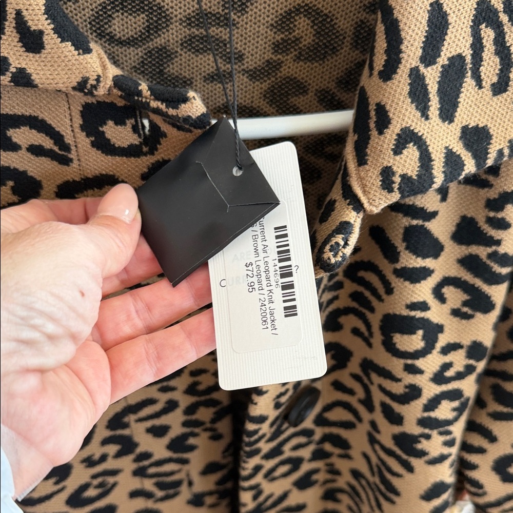 Current Air Leopard Print Button-Down Jacket - Ta… - image 10